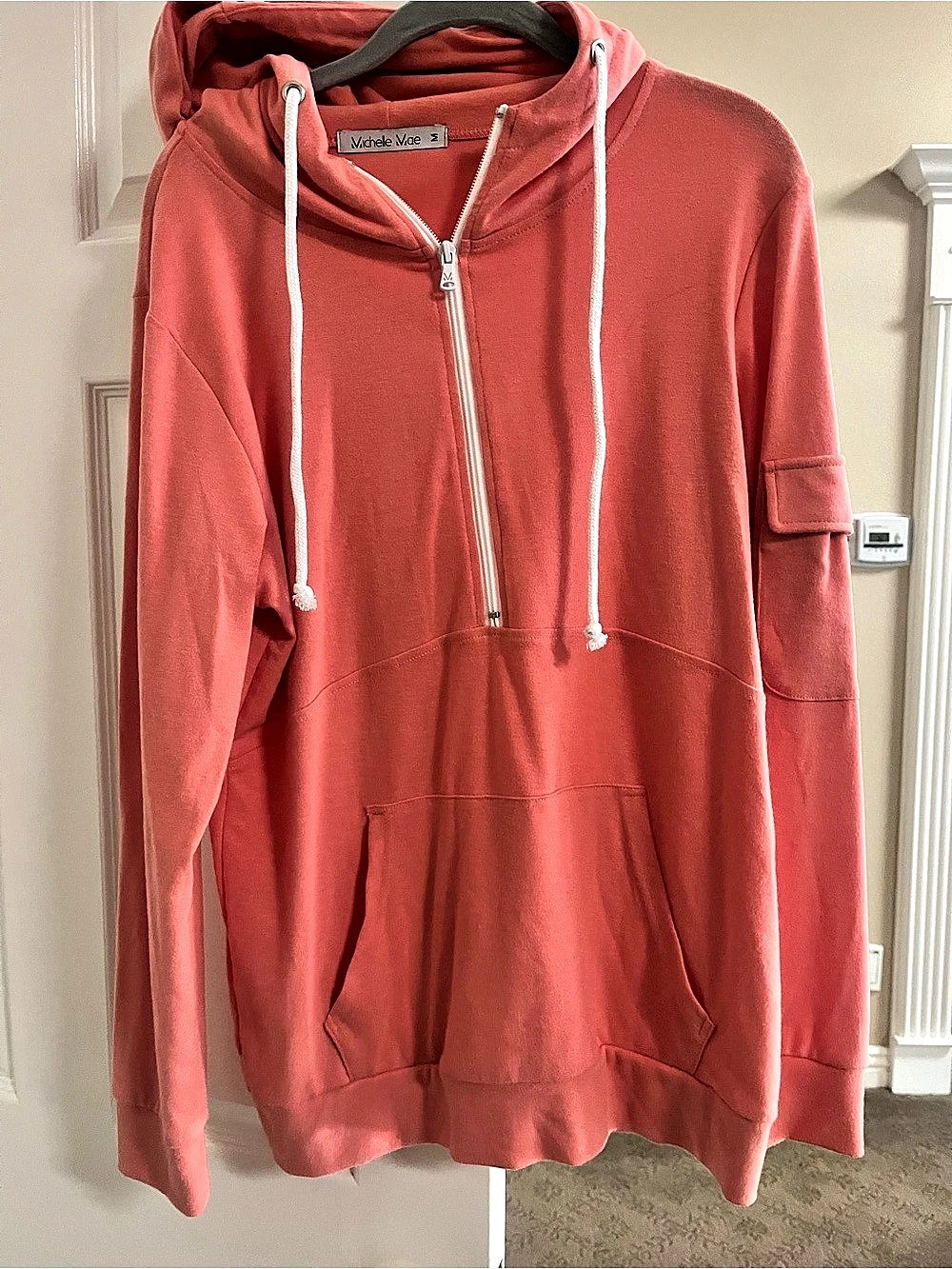 Michelle Mae Zip Hoodie in Coral Size Medium